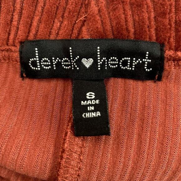 DEREK HEART Women's Corduroy Orange Rust Color Mini Skirt Sz‎ S - Picture 4 of 5